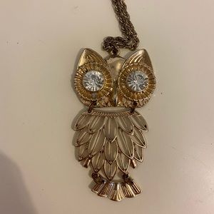 Long owl necklace